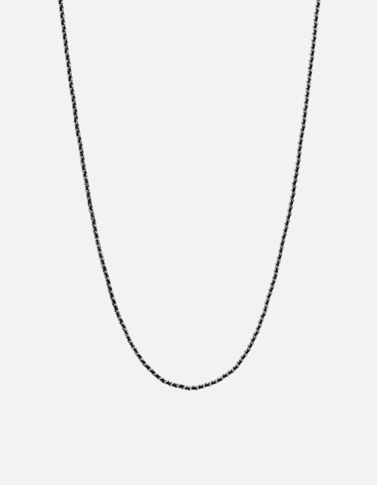 Miansai 2mm Woven Chain Necklace Sterling Silver