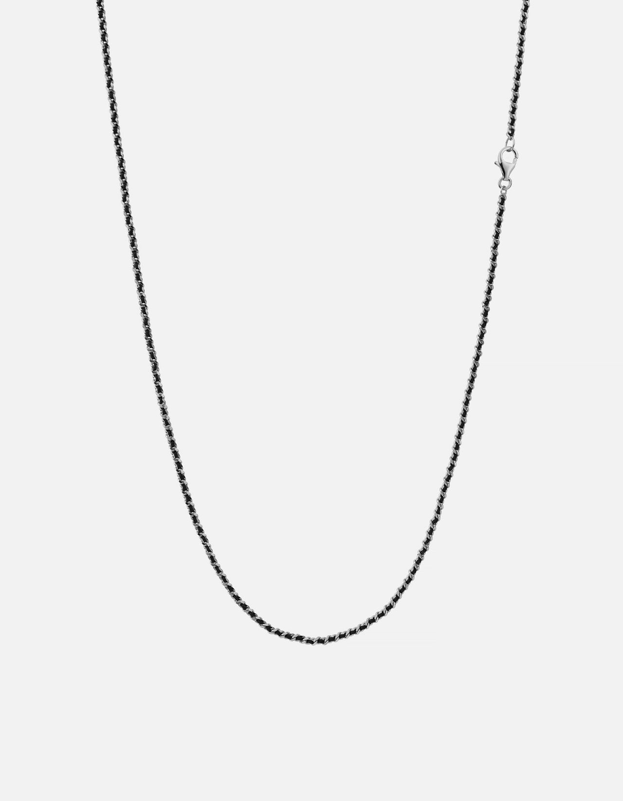 Miansai 2mm Woven Chain Necklace Sterling Silver