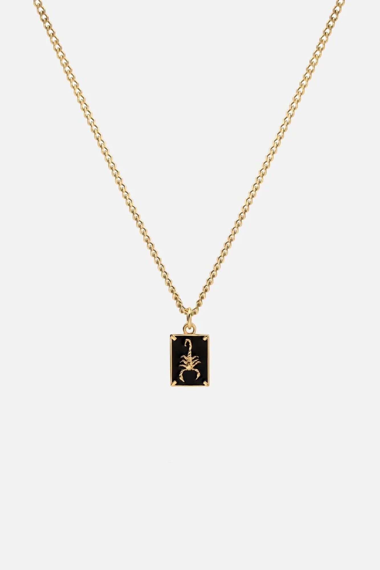 Miansai Scorpius Pendant Necklace Gold Vermeil/Black