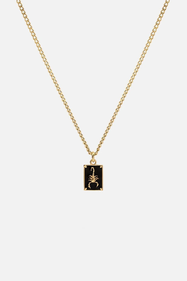 Miansai Scorpius Pendant Necklace Gold Vermeil/Black