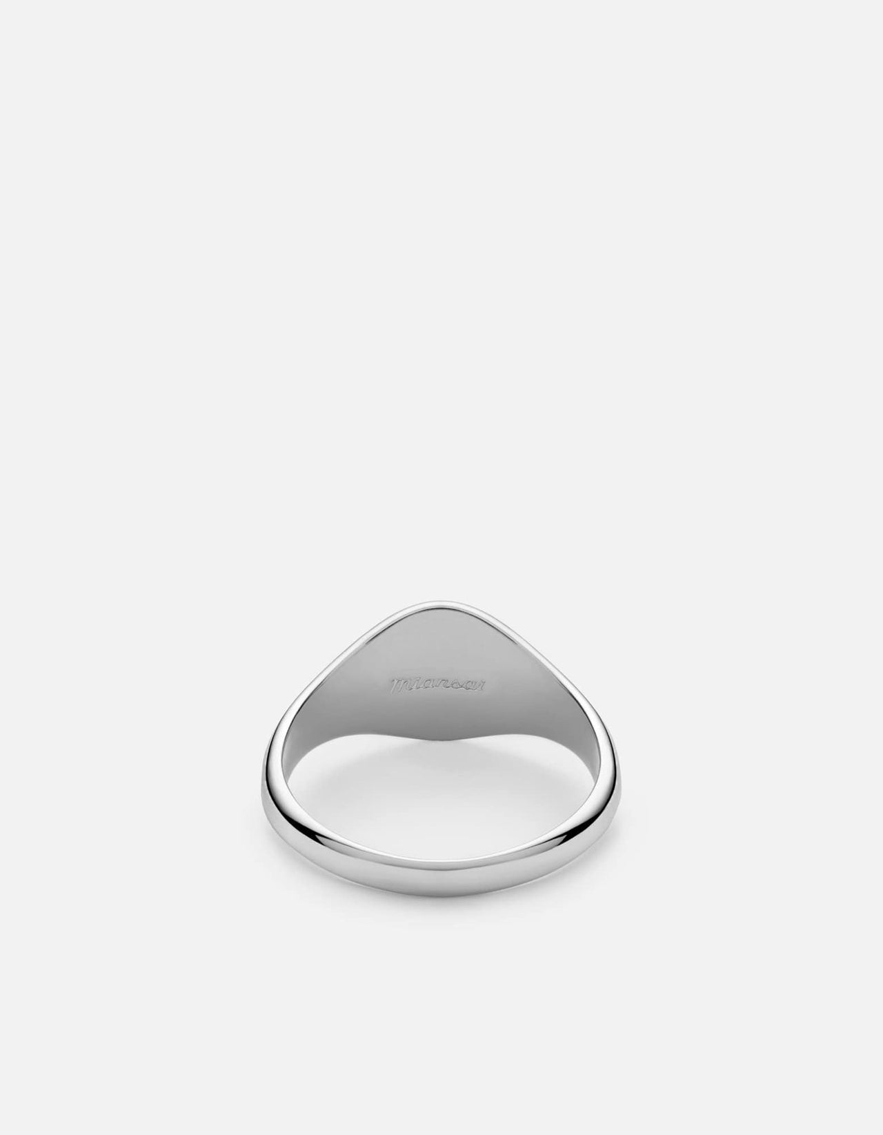 Miansai Solar Signet Ring Sterling Silver/Chalcedony Blue