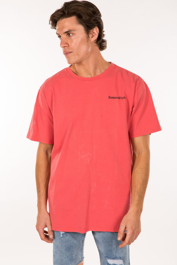 Good Times Tee Acid Coral