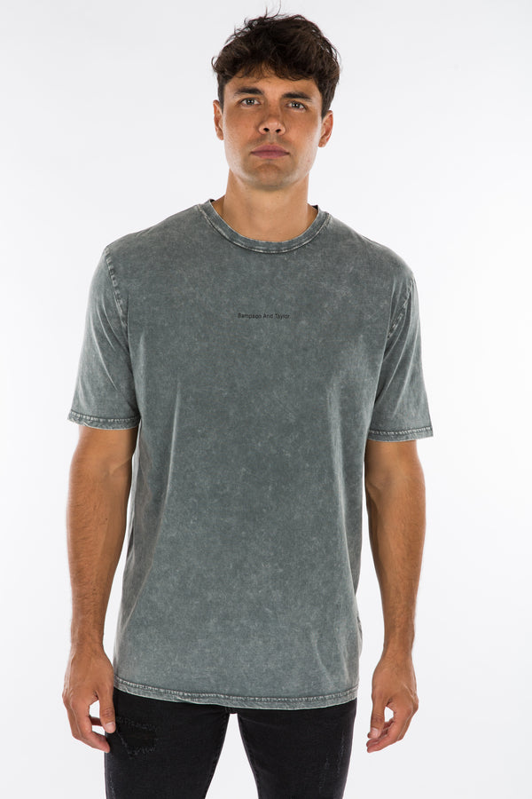 Justin Logo Tee Text Grey