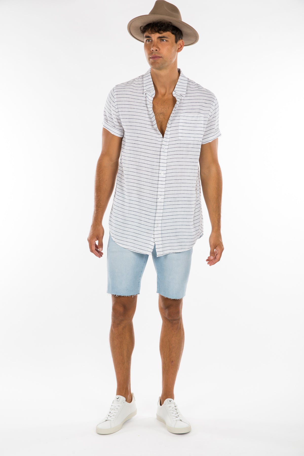 Soft Linen Stripe Shirt Horizontal