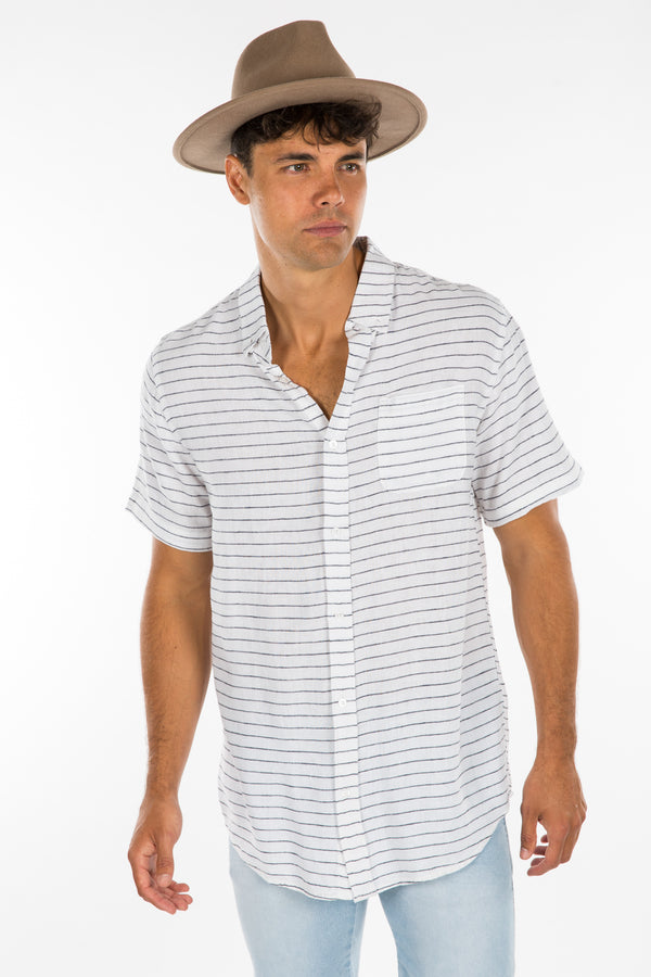 Soft Linen Stripe Shirt Horizontal