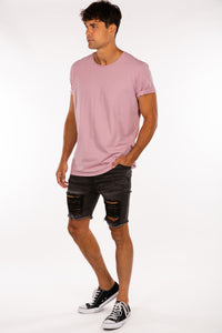 Henry Fitted Arm Tee Soft Pink