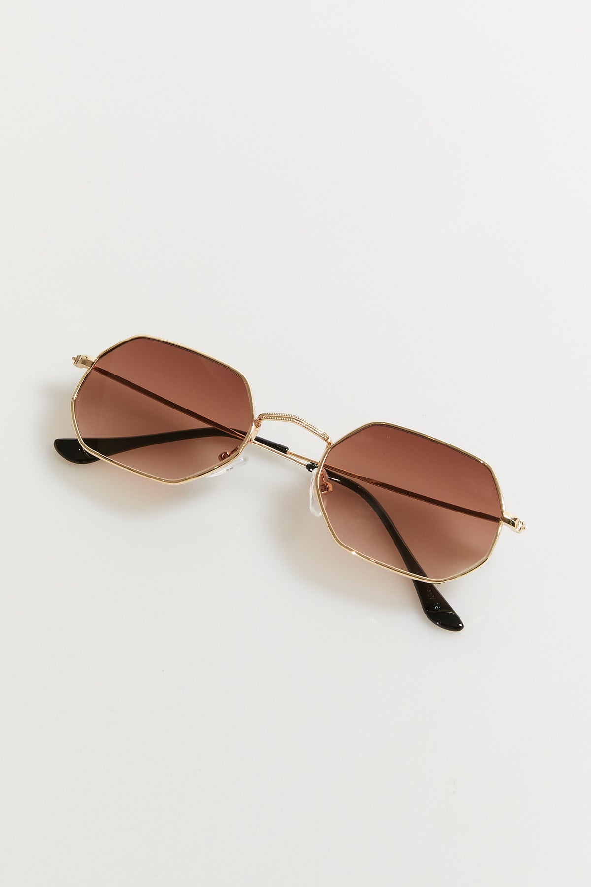 Brown Gold Rimmed Sunglasses
