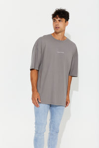 Liam Stone Tee Cotton Charcoal