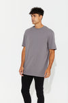 Eddy Crew Neck Tee Lightweight Cotton Charcoal