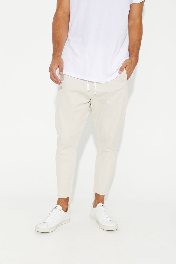 Pierce Drop Crotch Pant Cotton Light Sand