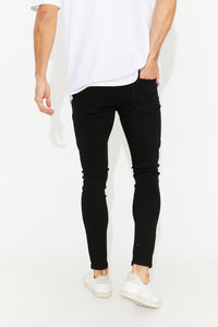 Jules Slim Denim Jeans Solid Black