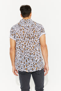 Jack Boating Button Up Shirt Rayon Wild Cat