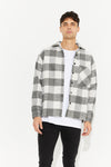 Origin Check Heavyweight Button Up Overshirt Wool/Poly Grey