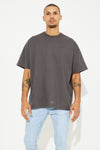 Alistair Logo Tee Cotton Charcoal