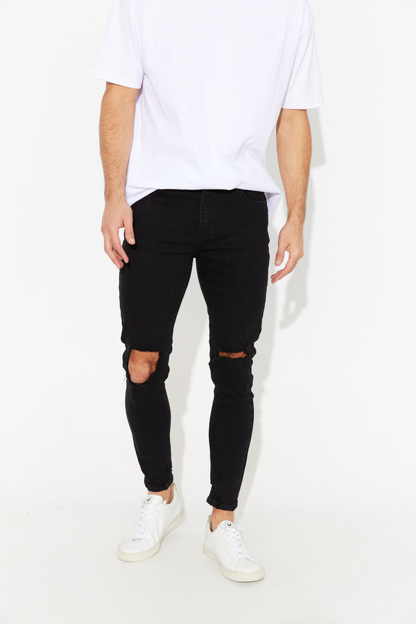 NTH Band Denim Jeans Black Skinny