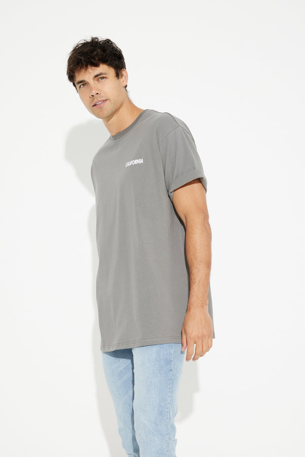 Abel Street Tee California Cotton Charcoal