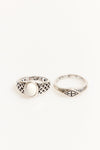 NTH  Ring Set Antique Silver