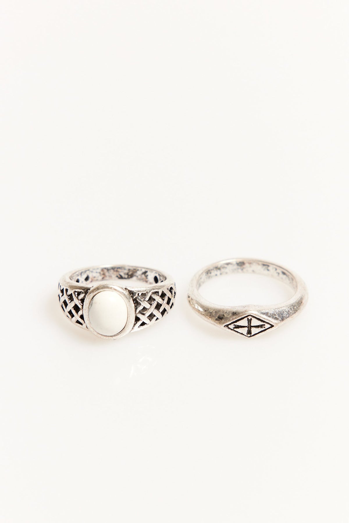 NTH  Ring Set Antique Silver