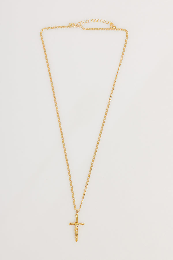 NTH Cross Gold Plated Necklace