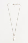 NTH Cross Necklace White Gold Plated