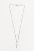 NTH Cross Necklace White Gold Plated
