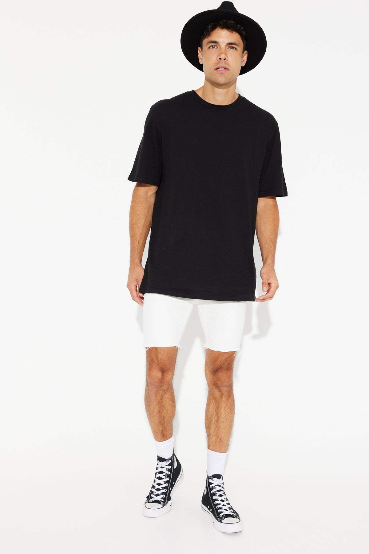 Ryan Raw Zip Fly Short White