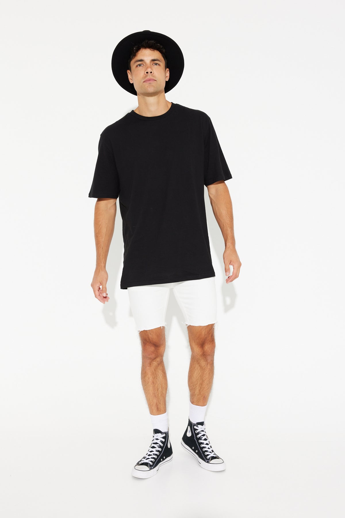 Ryan Raw Zip Fly Short White