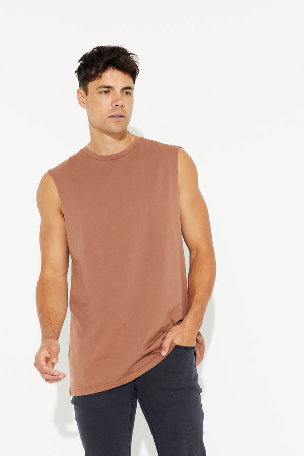 Bradley Crew Tank Cotton Choc