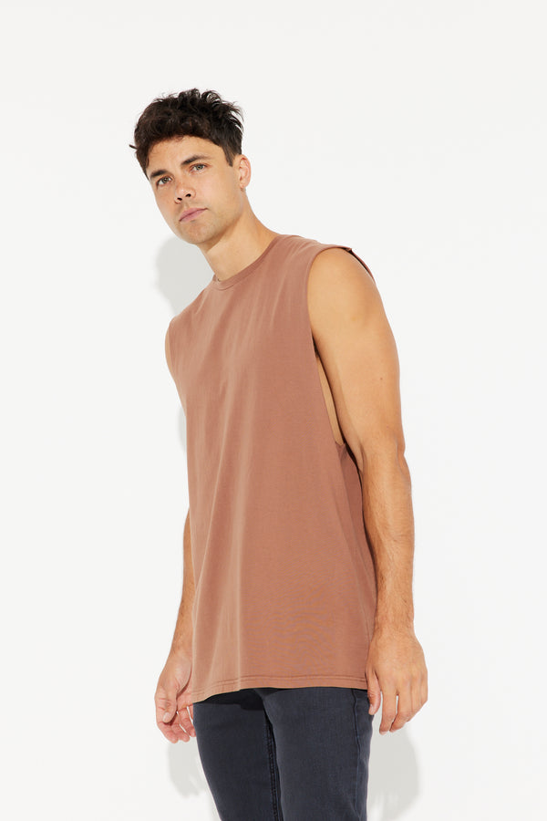 Bradley Crew Tank Cotton Choc