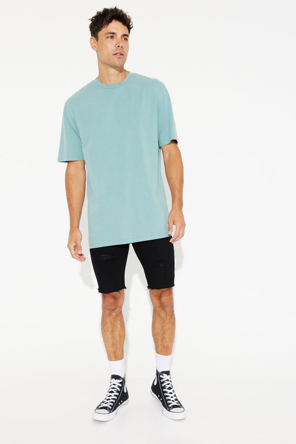 Mack Drop Sleeve Tee Cotton Sky