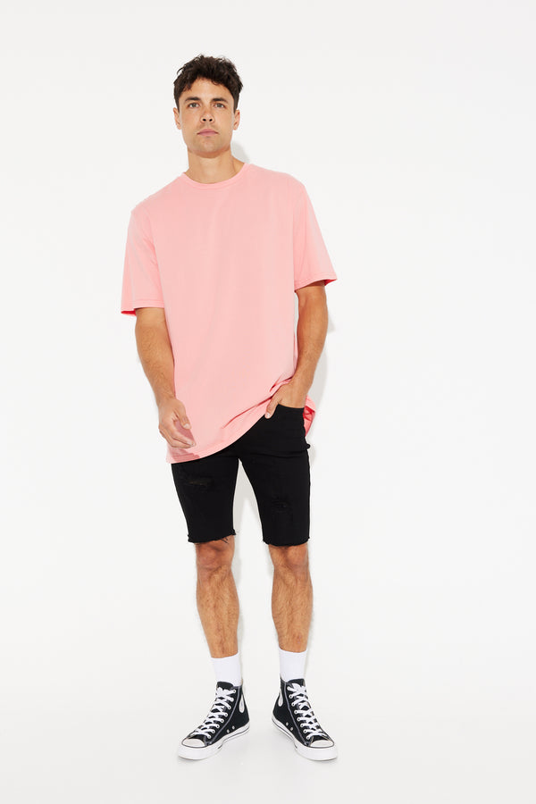 Mack Drop Sleeve Tee Cotton Coral