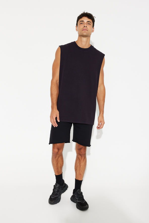 Heavyweight Tank Cotton Wash Black