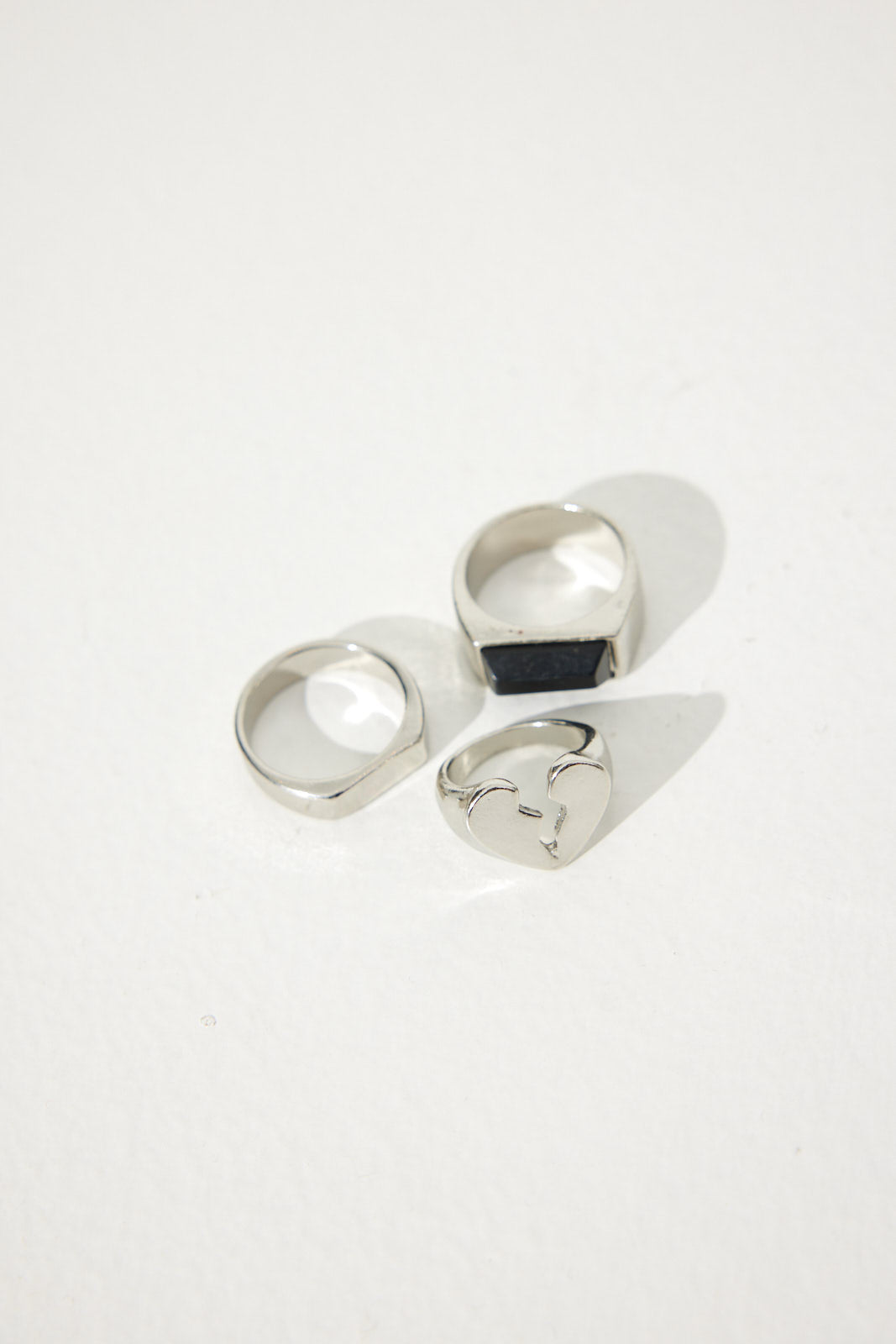 NTH Heartbreaker Ring Set Silver