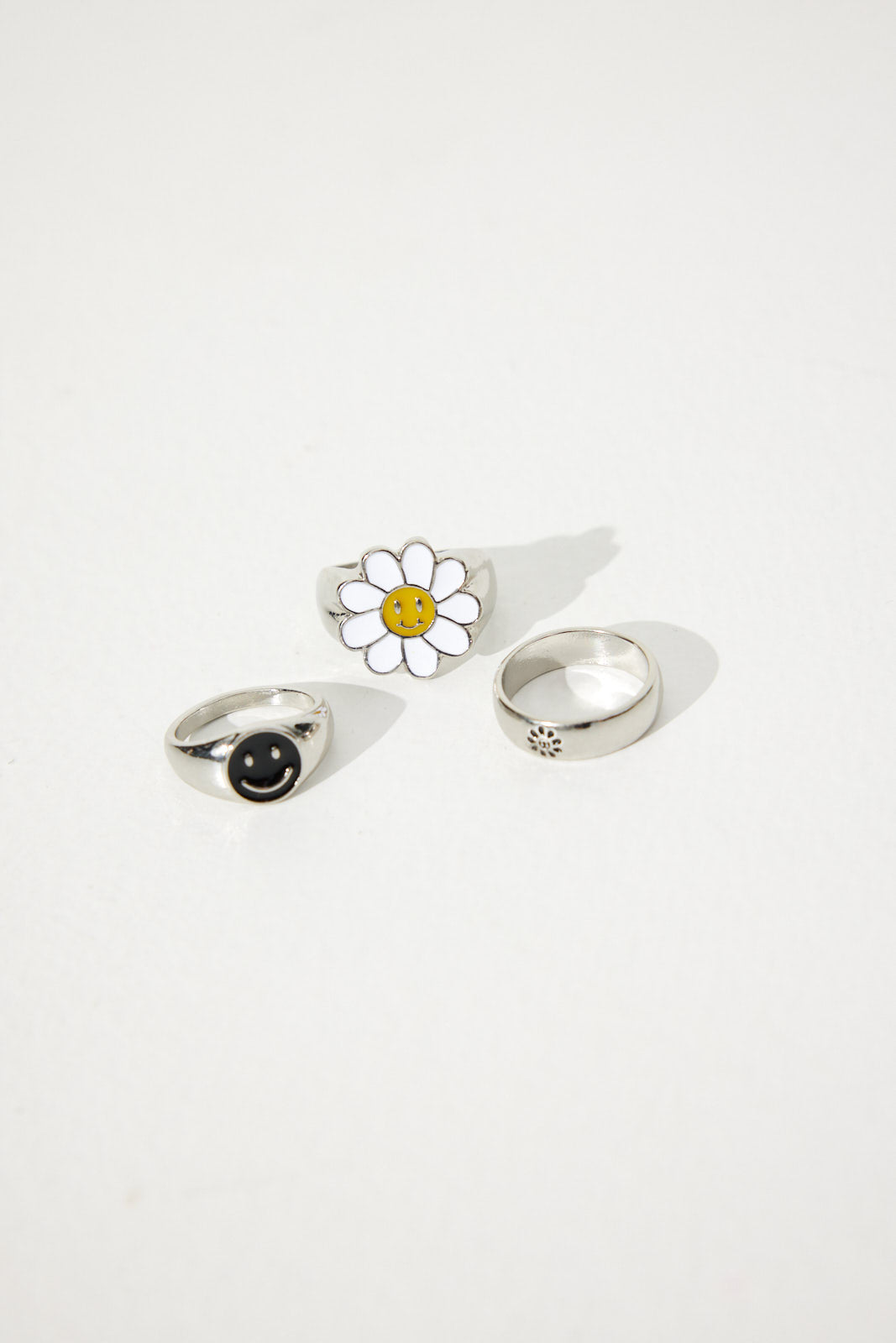 NTH Daisy Ring Set Silver - FINAL SALE