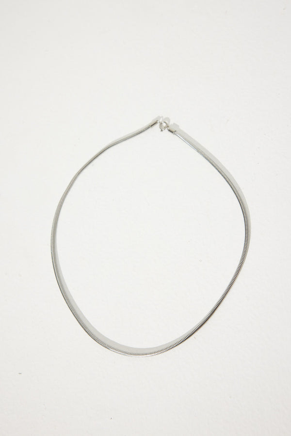 NTH Flat Snake Chain Necklace Silver