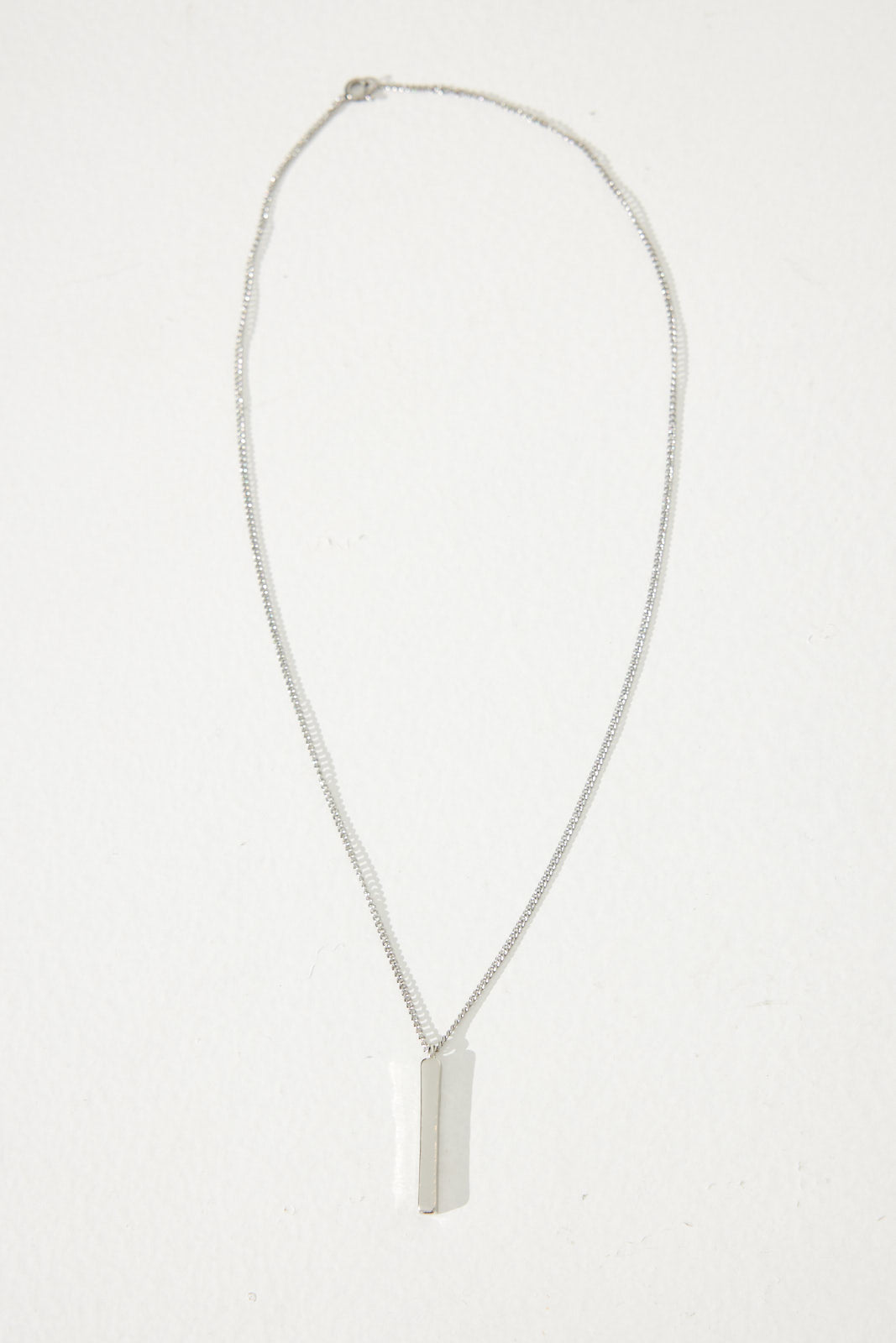 NTH Bar Pendant Necklace Silver
