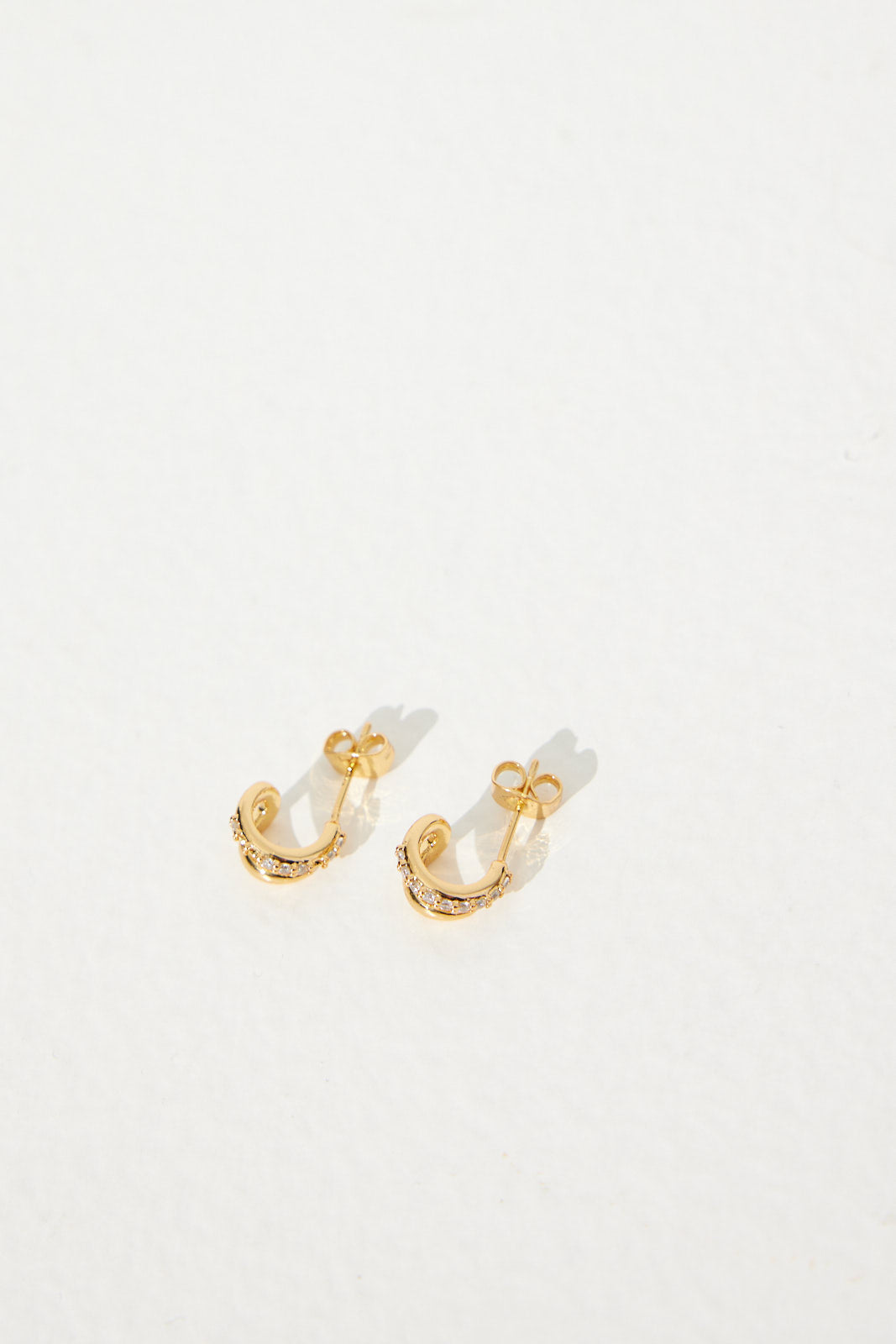Petite Diamanté Earrings 18K Gold Plated