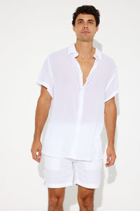 Hudson Short Sleeve Shirt White - SALE