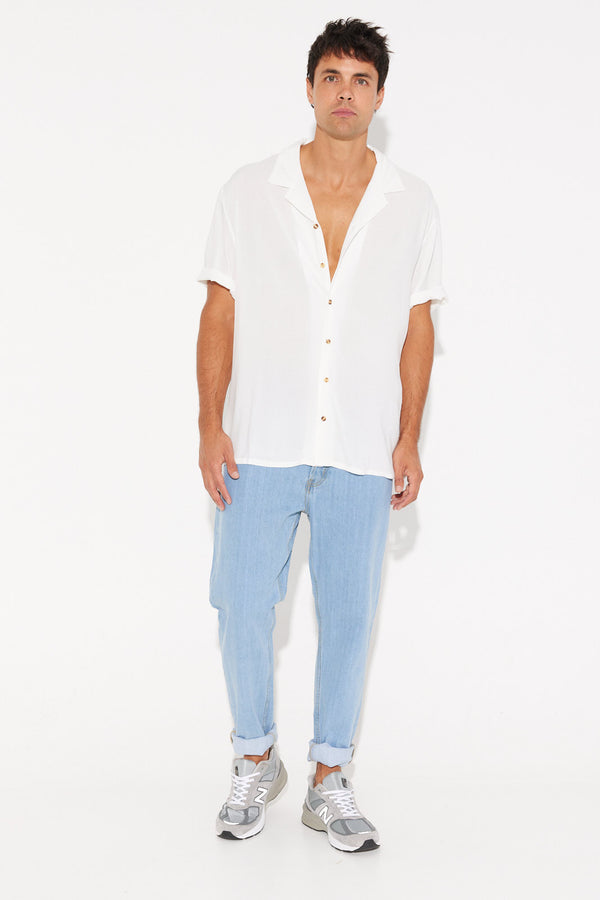 Jase Cuban Shirt White