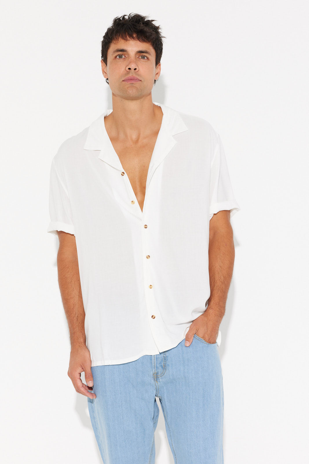 Jase Cuban Shirt White