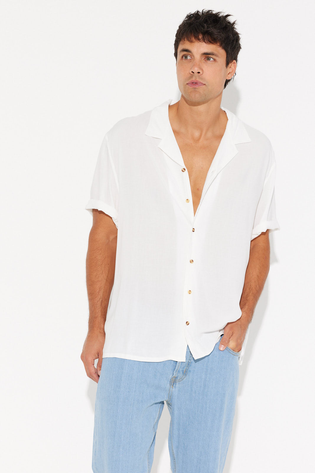 Jase Cuban Shirt White