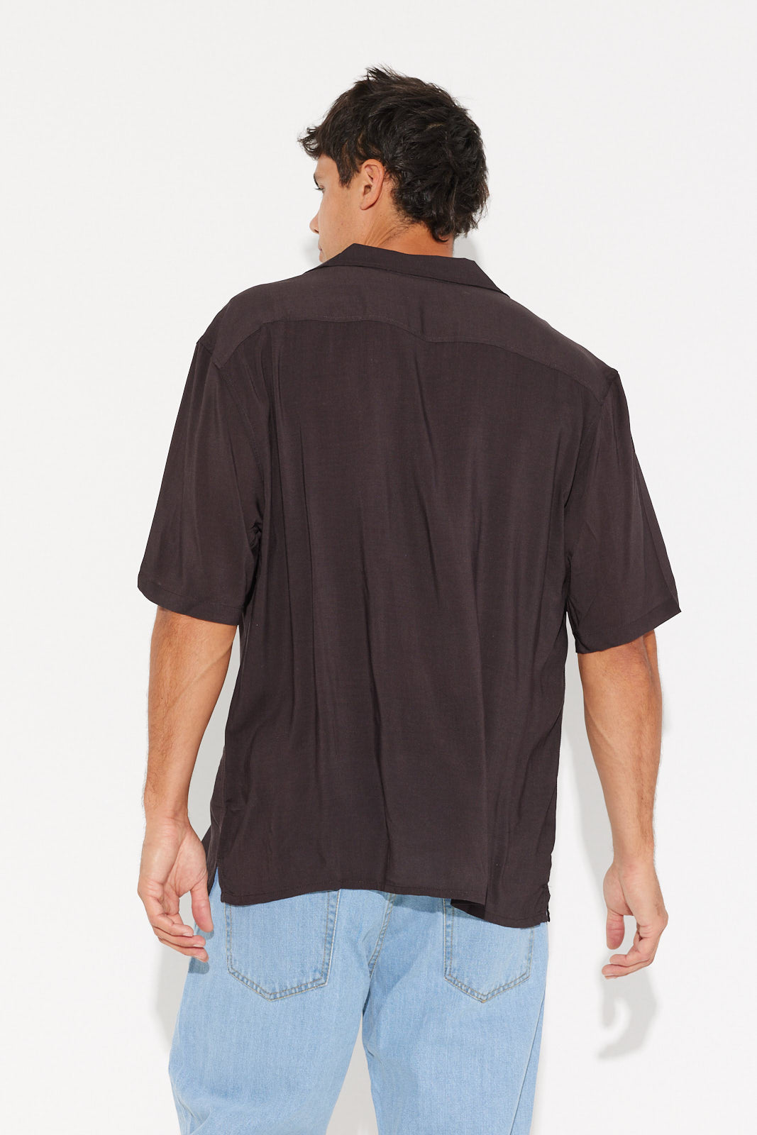Jase Cuban Shirt Washed Black