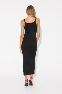 Tessa Ribbed Dress Black - FINAL SALE