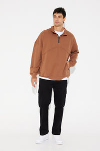 Cassius Heavyweight Sweater Choc - SALE