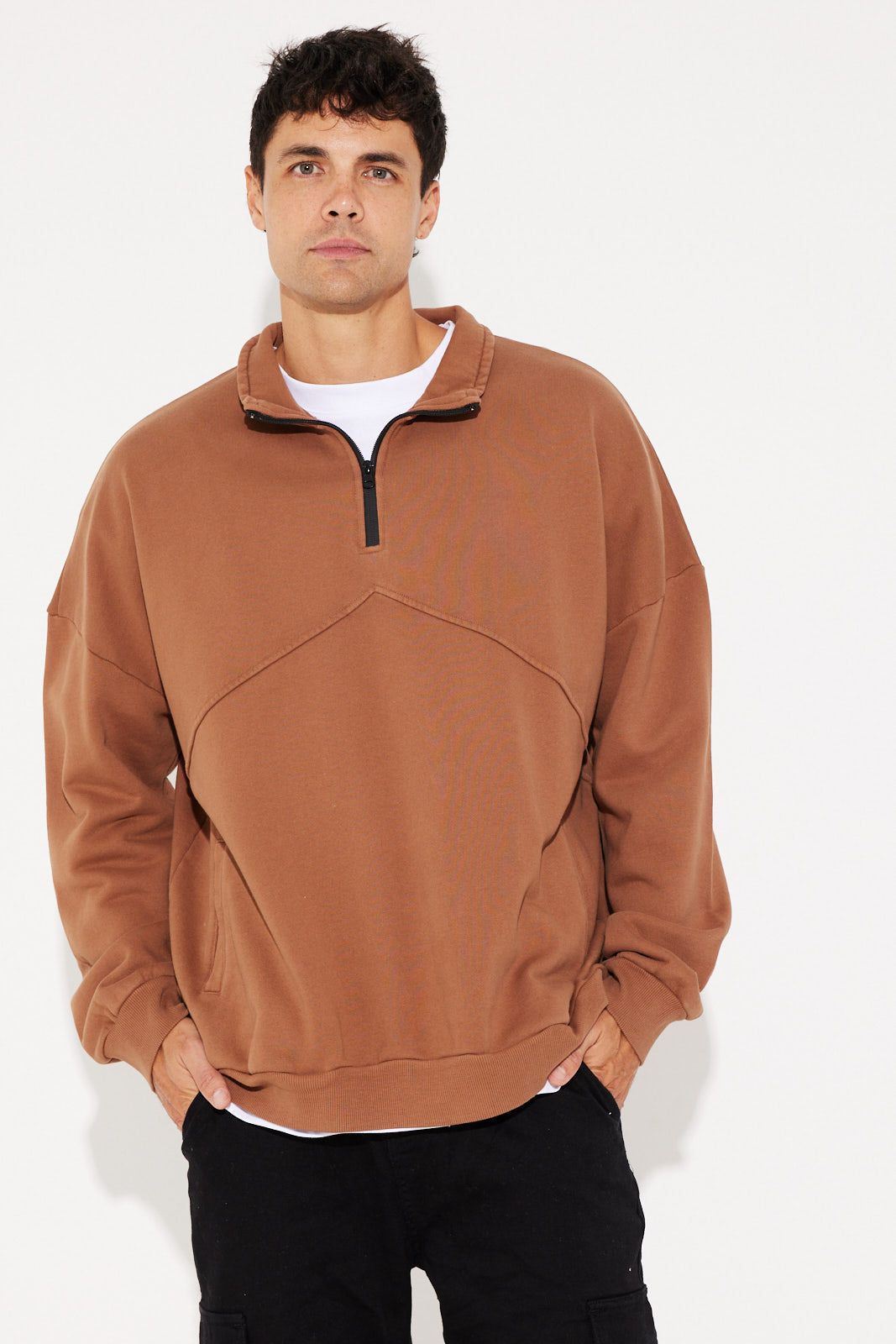 Cassius Heavyweight Sweater Choc - SALE