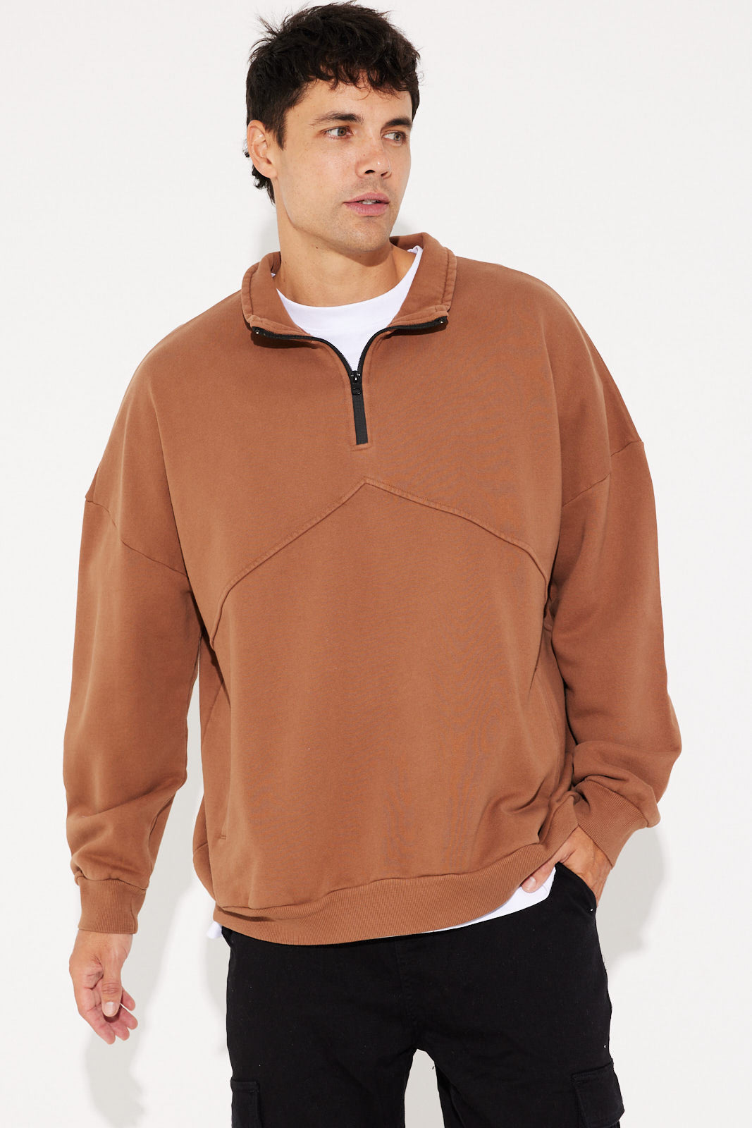 Cassius Heavyweight Sweater Choc - SALE