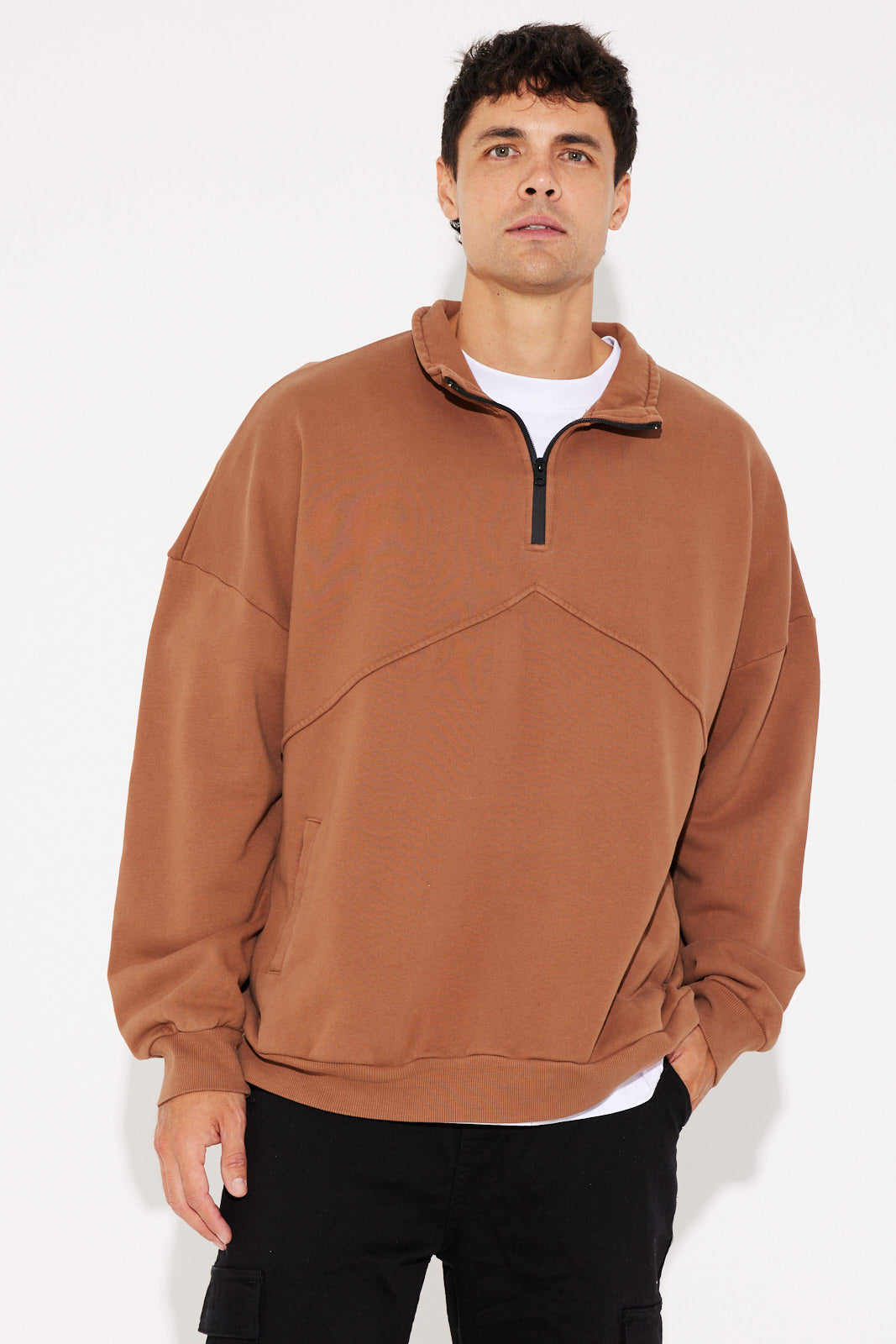 Cassius Heavyweight Sweater Choc - SALE