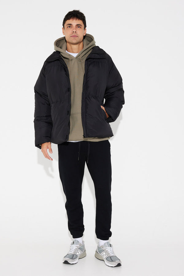 NTH Drop Sleeve Puffer Jacket Black - SALE