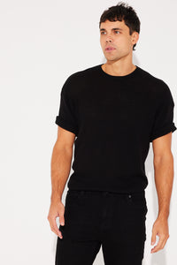 NTH Knitted Tee Black - FINAL SALE