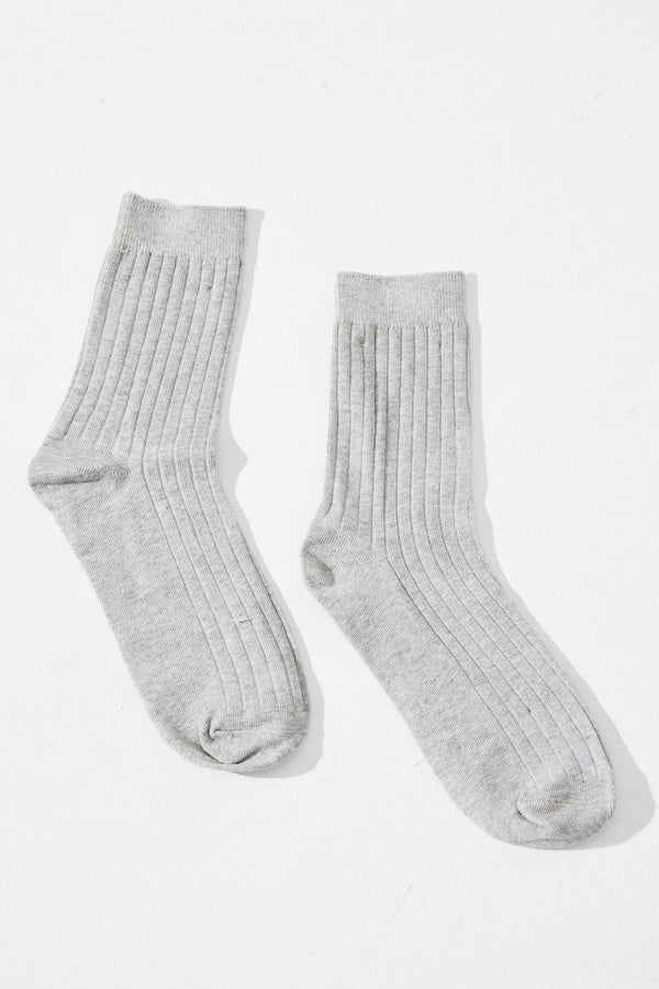 Ruena Basic Ribbed Socks Grey